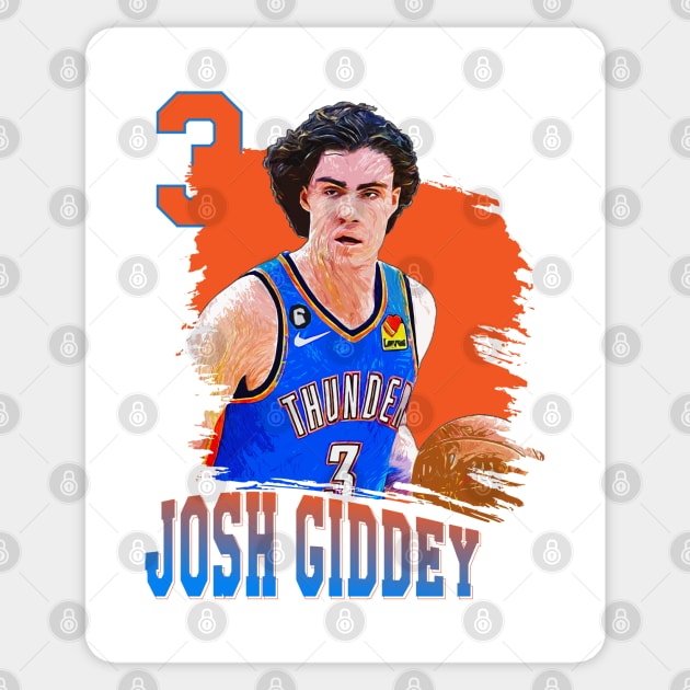 Josh giddey || 3 Sticker by Aloenalone